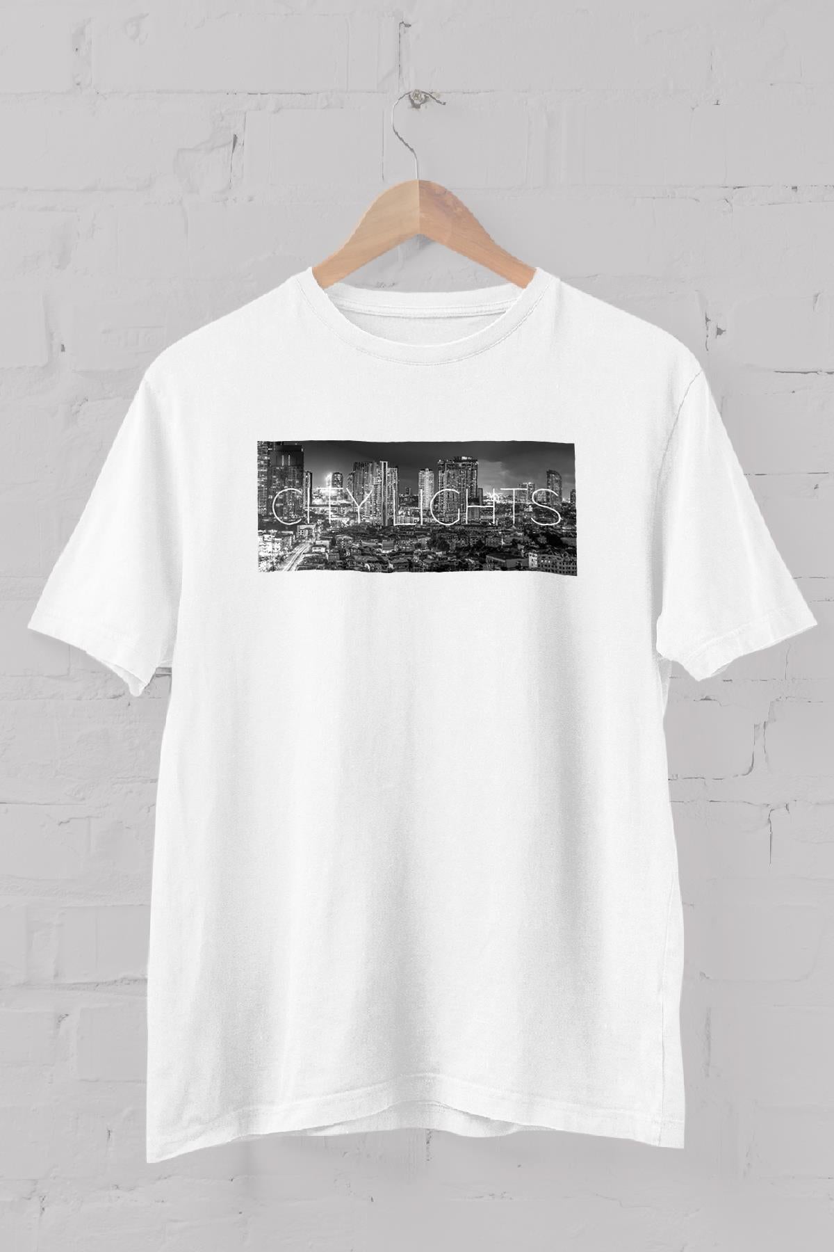 City Lights Photo Printing Crew Neck Printed Men's T -shirt