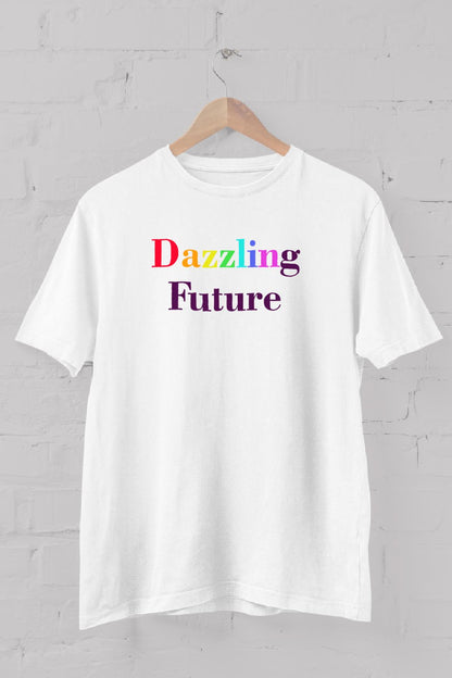 Dazzling Future Printed Crew Neck Men's T -shirt