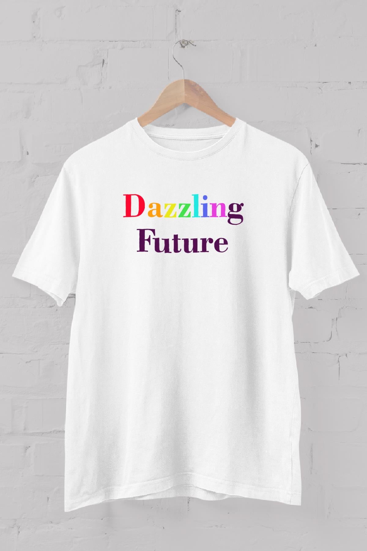Dazzling Future Baskılı Bisiklet Yaka Erkek Tişört