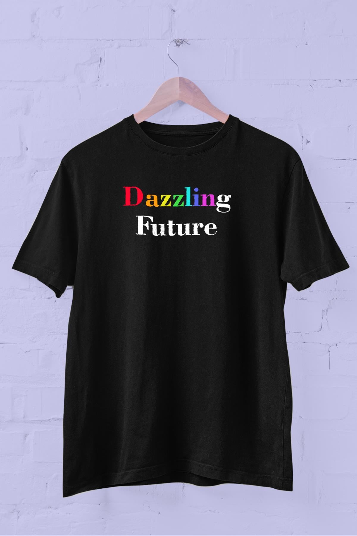 Dazzling Future Baskılı Bisiklet Yaka Erkek Tişört