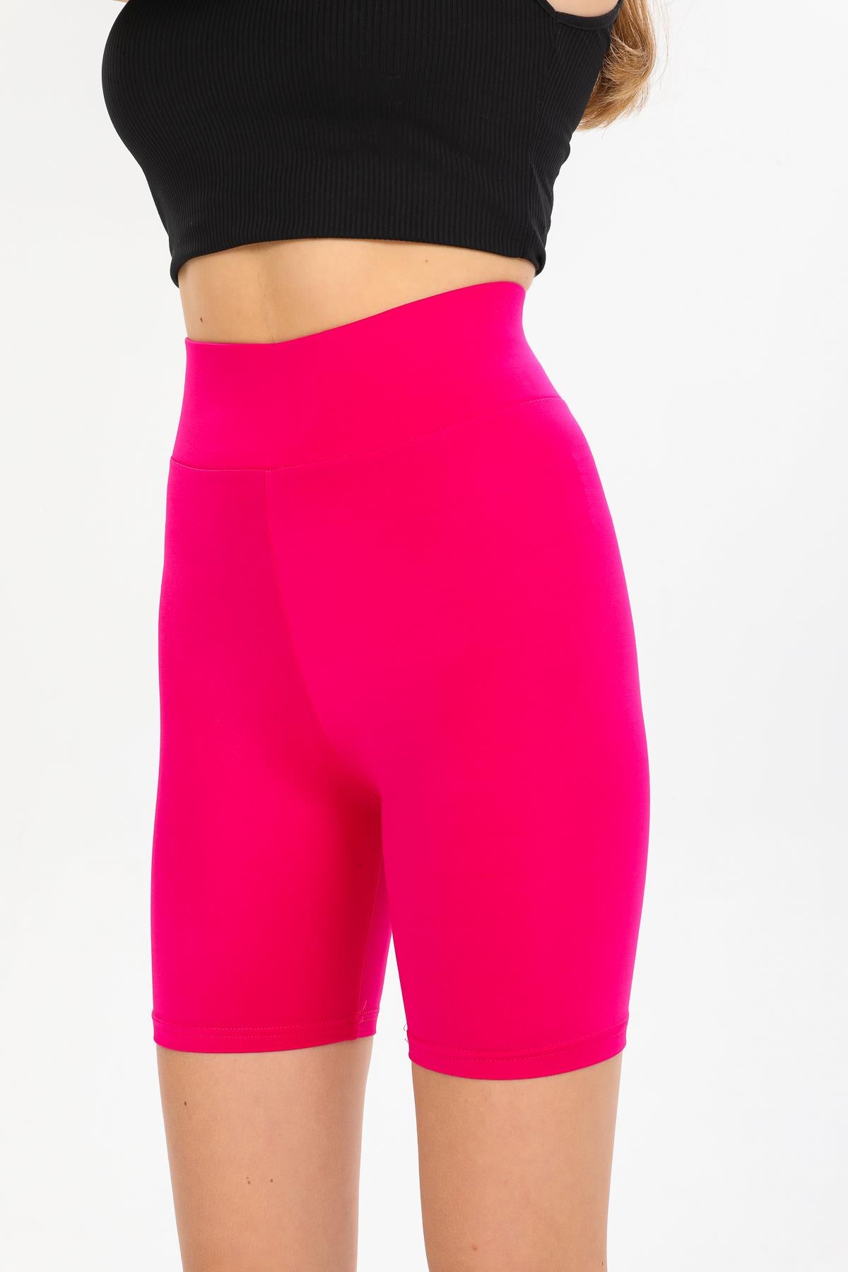 Domoda High Waist Bright Short Short Short Sports Disk Biker Women Short leggings
