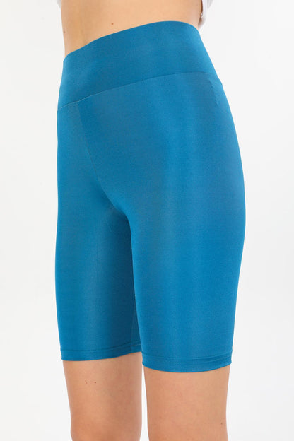 Domoda High Waist Bright Short Short Short Sports Disk Biker Women Short leggings