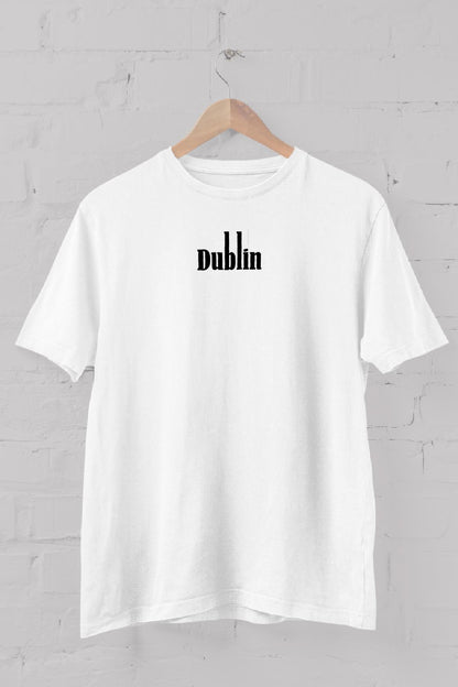 Dublin Baskılı Bisiklet Yaka Erkek Tişört