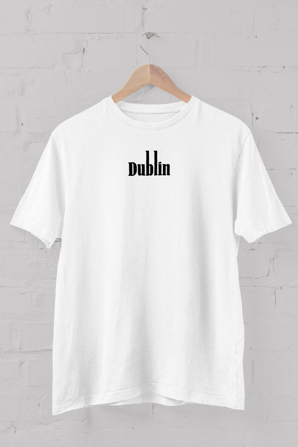 Dublin Baskılı Bisiklet Yaka Erkek Tişört Blah.