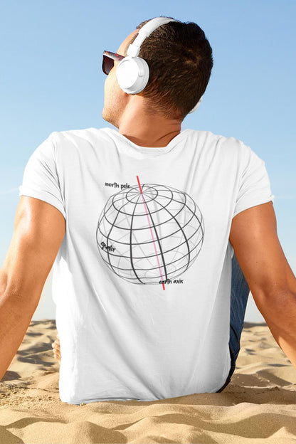World printed, cotton Crew Neck men's t -shirt