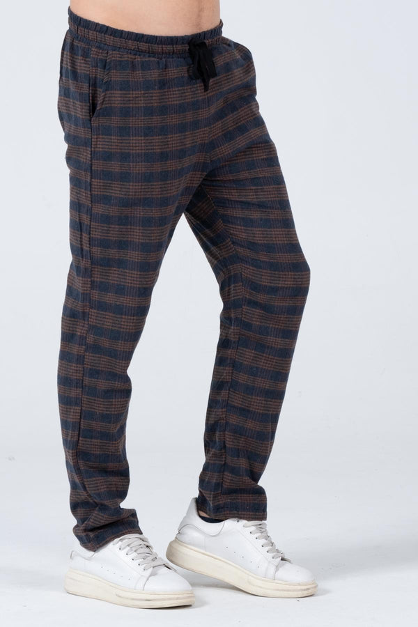 Men's Plaid Flannel Sports Pajama Bottoms Comfortable Cut