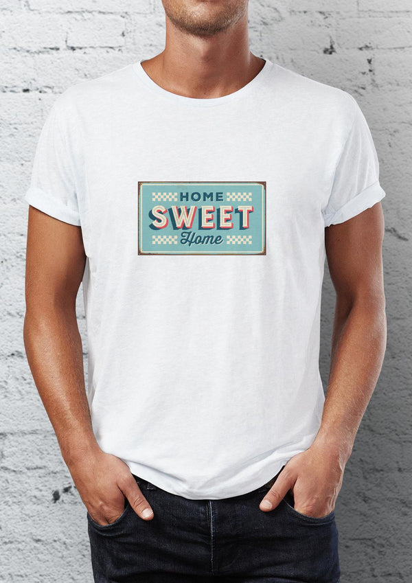 Home Sweet Home Printed Crew Neck Men's T-Shirt