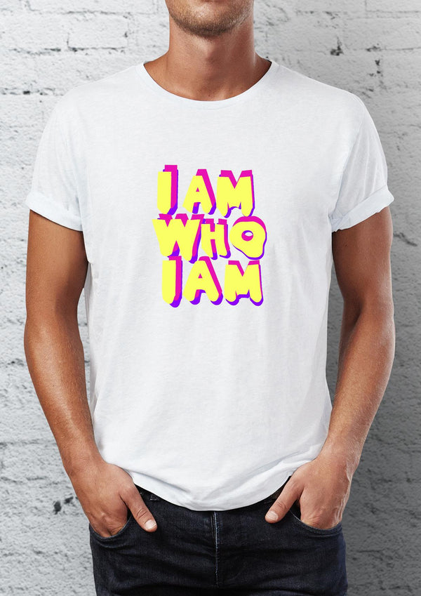 I am who I am Printed Crew Neck Men's T-Shirt