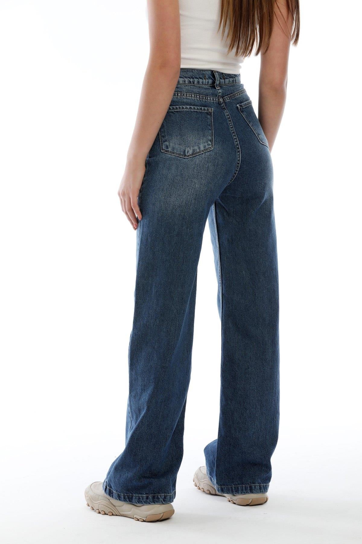 High waist wide trotting wide leg jeans women jeans