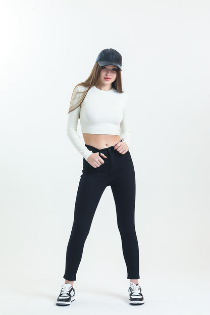 Dark Blue Indigo Skinny Jeans women denim pants