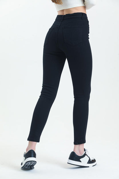 Dark Blue Indigo Skinny Jeans women denim pants