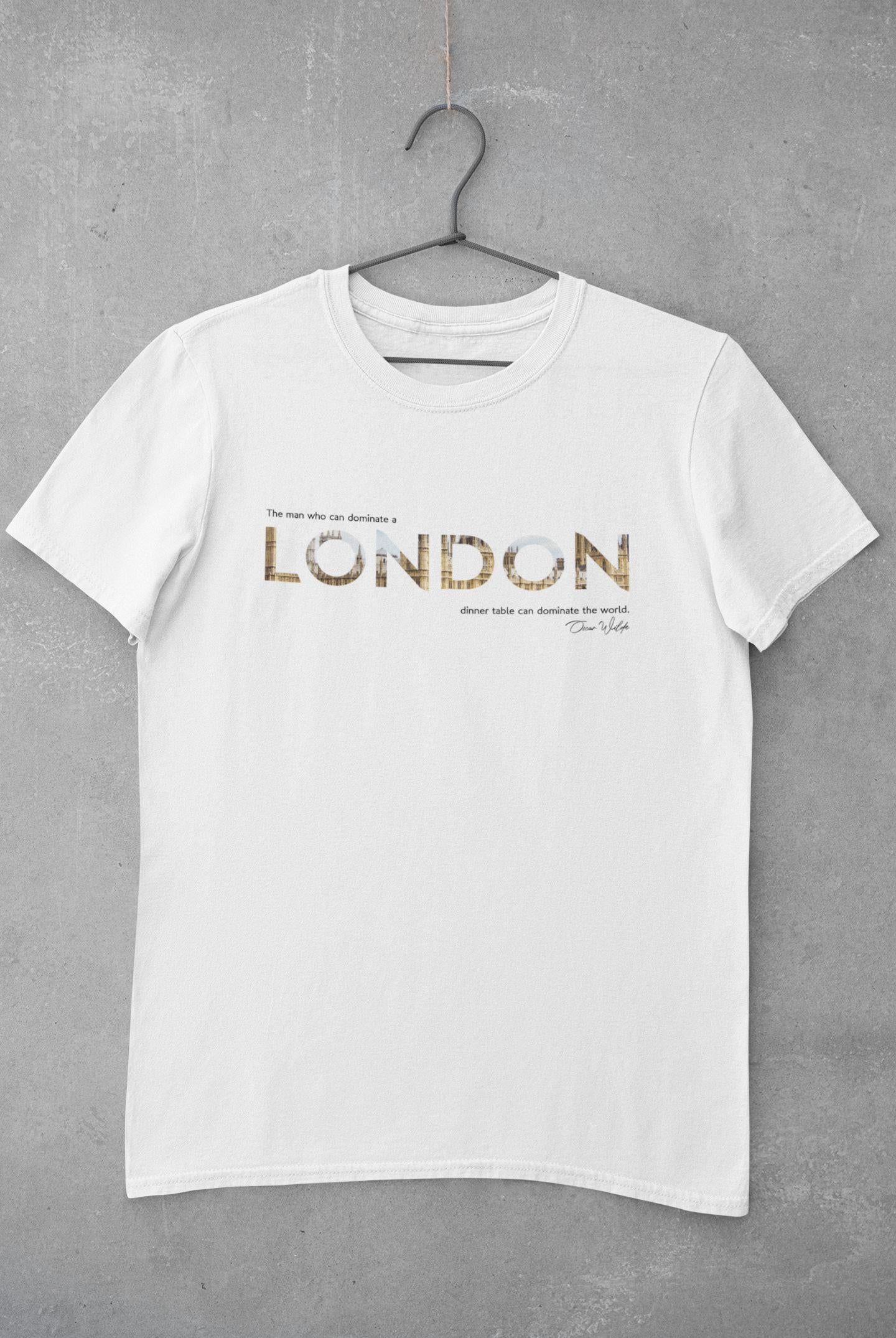 London graphic printed, cotton Crew Neck men's t -shirt