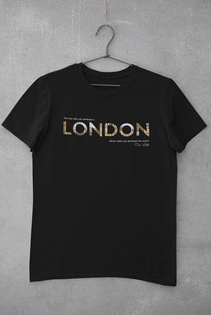 London graphic printed, cotton Crew Neck men's t -shirt