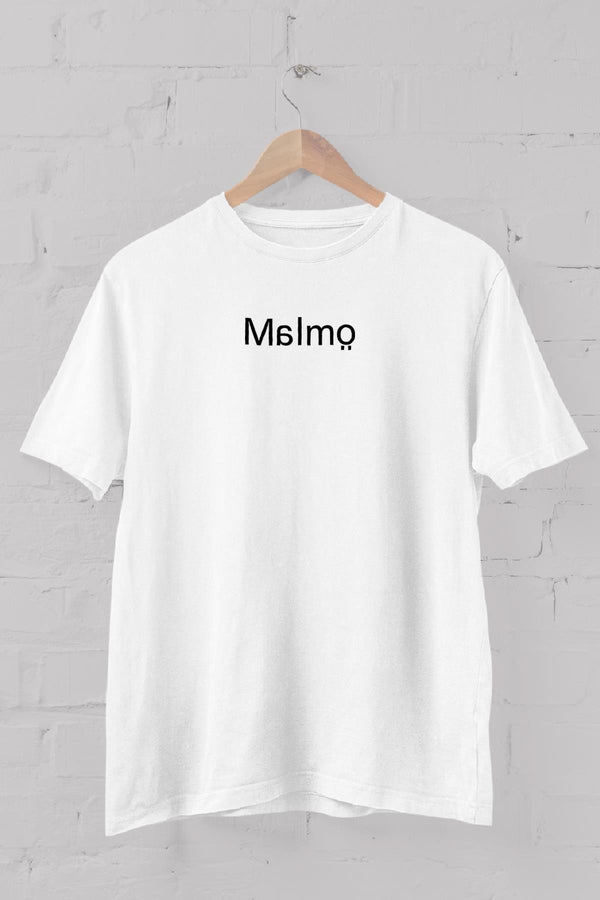 Malmö Baskılı Bisiklet Yaka Erkek Tişört Blah.