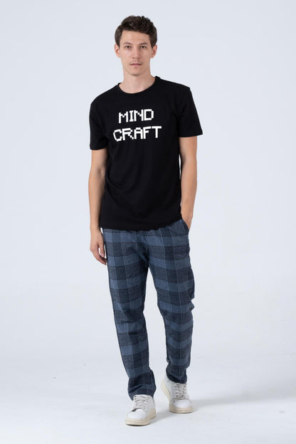 Mind Craft Printed Crew Neck Casual Regulars Mold Men's T -shirt