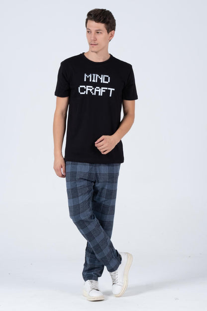 Mind Craft Printed Crew Neck Casual Regulars Mold Men's T -shirt
