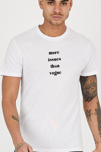 More issues Than Vogue Printed Crew Neck Men's T -shirt