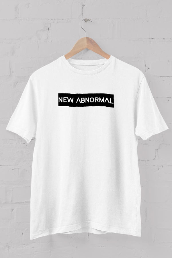 New Abnormal Baskılı Bisiklet Yaka Erkek Tişört Blah.