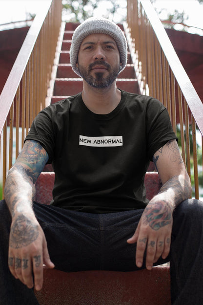 New Abnormal Printed Crew Neck Men's T -shirt