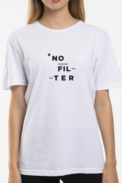 No Filter Printed Oversize Crew Neck women T -shirt