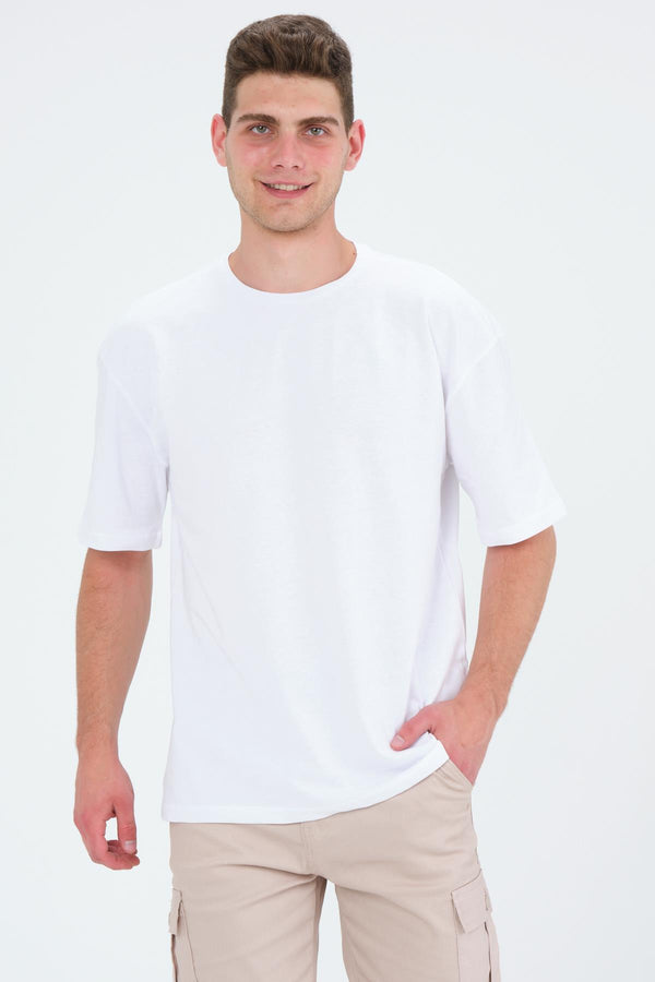 Oversize Fit Cotton Short Sleeve Basic Unisex Crew Neck Unisex T-Shirt