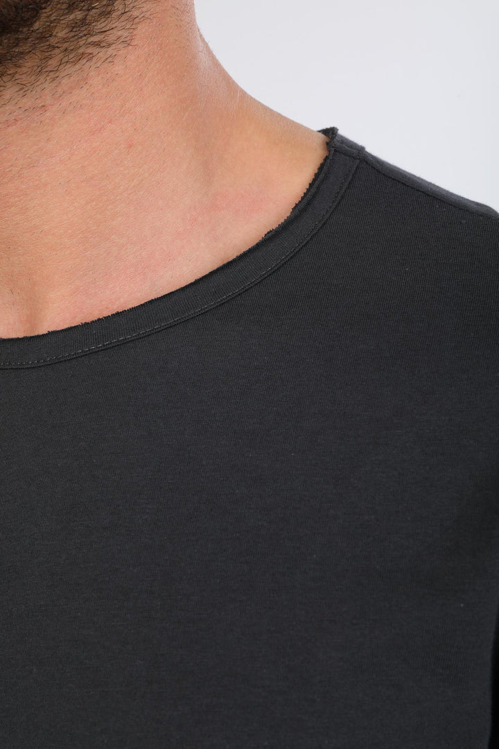 Oversize Fit Pamuklu Kısa Kollu Basic Uniseks Pis Yaka Unisex Tişört Domoda