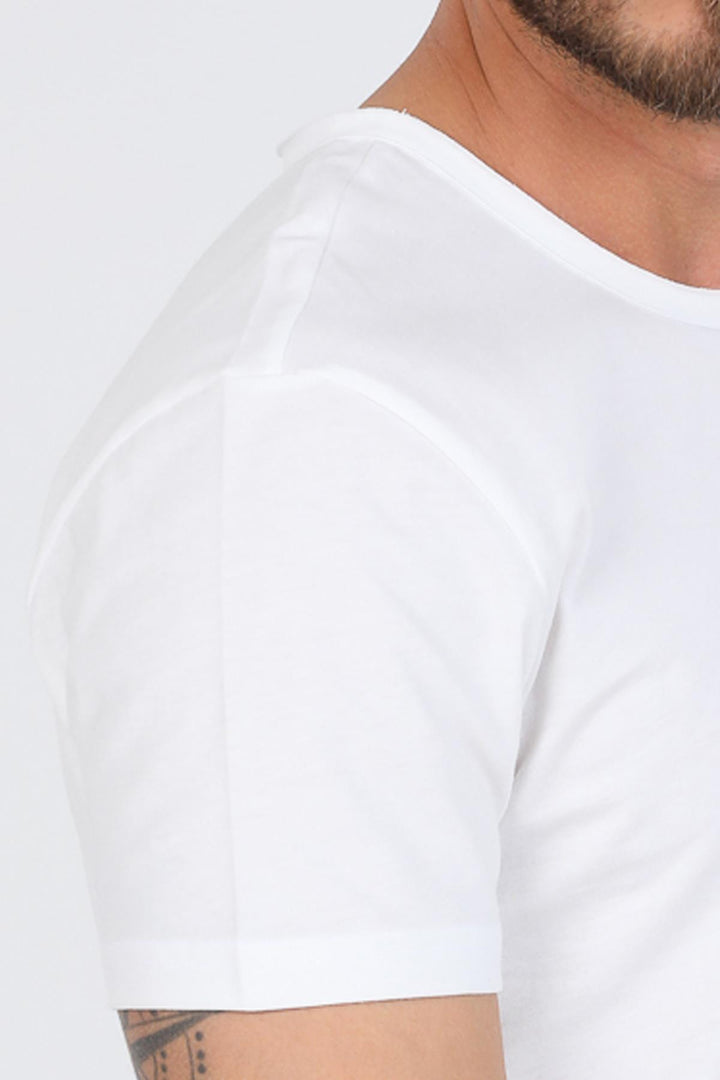 Oversize Fit Pamuklu Kısa Kollu Basic Uniseks Pis Yaka Unisex Tişört Domoda