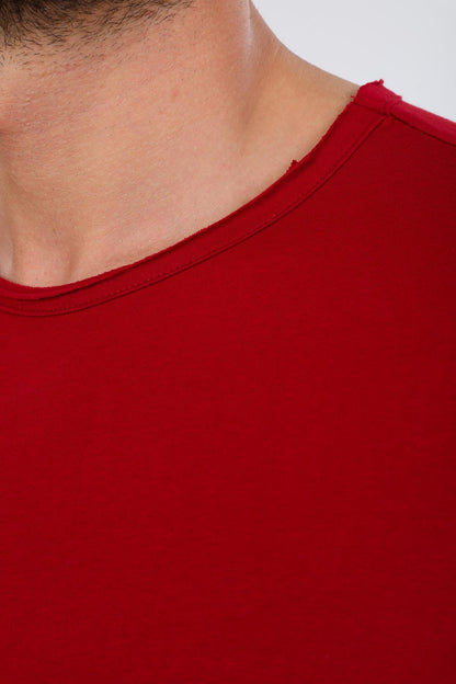 Oversizle fit cotton short sleeve basic unisex dirty collar unisex t -shirt