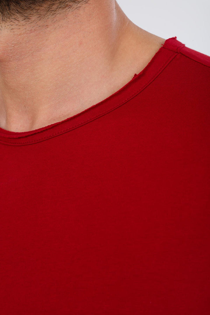 Oversize Fit Pamuklu Kısa Kollu Basic Uniseks Pis Yaka Unisex Tişört Domoda