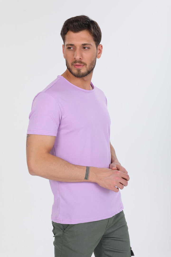 Oversize Fit Pamuklu Kısa Kollu Basic Uniseks Pis Yaka Unisex Tişört Domoda
