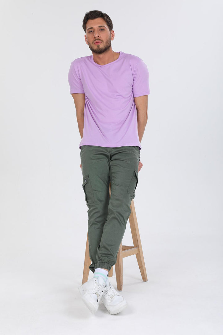 Oversize Fit Pamuklu Kısa Kollu Basic Uniseks Pis Yaka Unisex Tişört Domoda