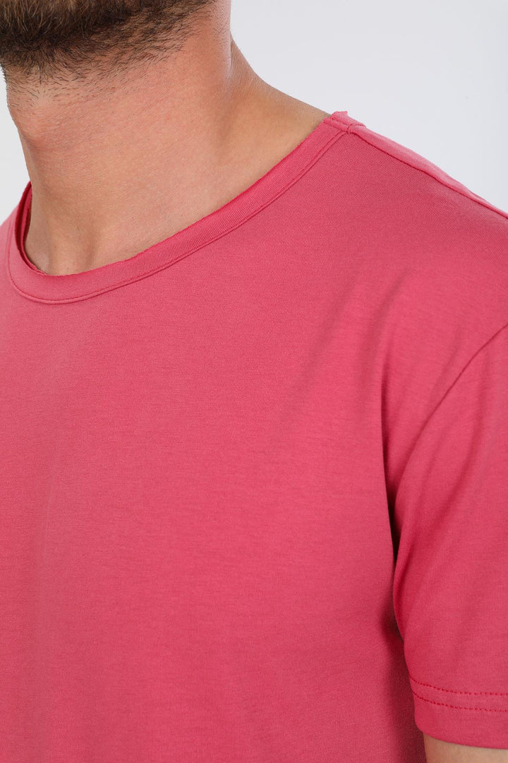 Oversize Fit Pamuklu Kısa Kollu Basic Uniseks Pis Yaka Unisex Tişört Domoda
