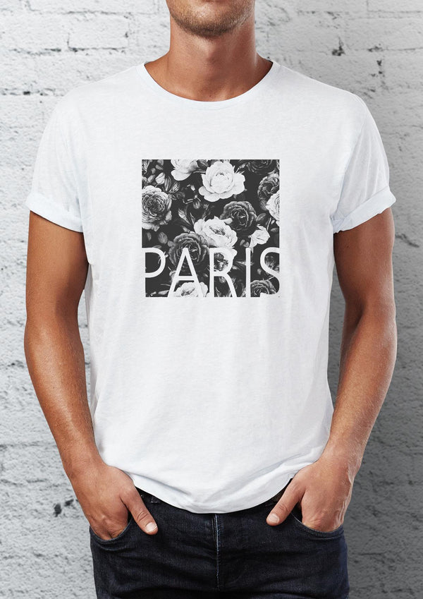Paris Printed Crew Neck Men's T-Shirt