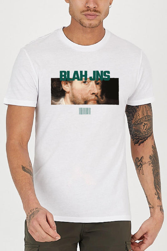 Photo Print Printed Crew Neck Casual Regeler Mold Men's T -shirt