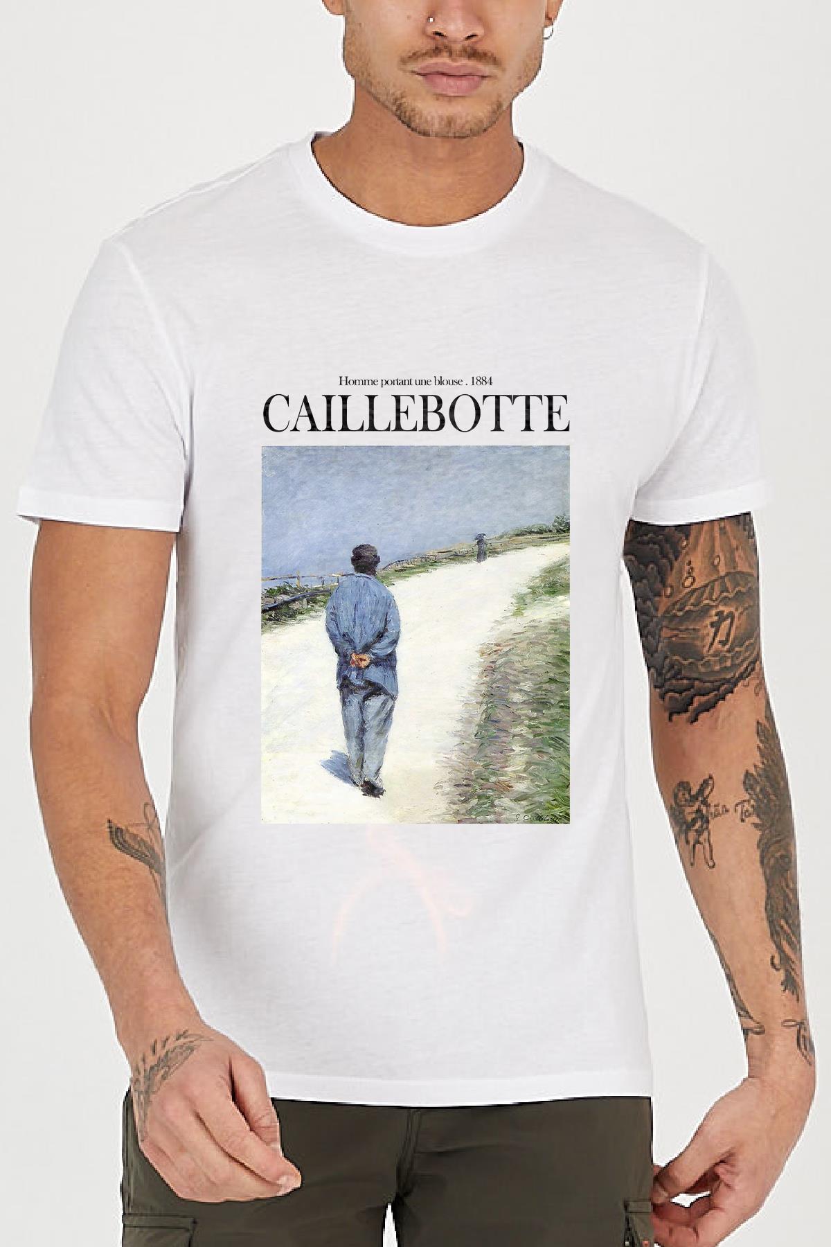 Photo Print Printed Crew Neck Casual Regeler Mold Men's T -shirt