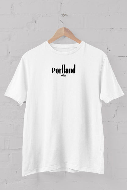 Portlan City Printed Crew Neck Men's T -shirt