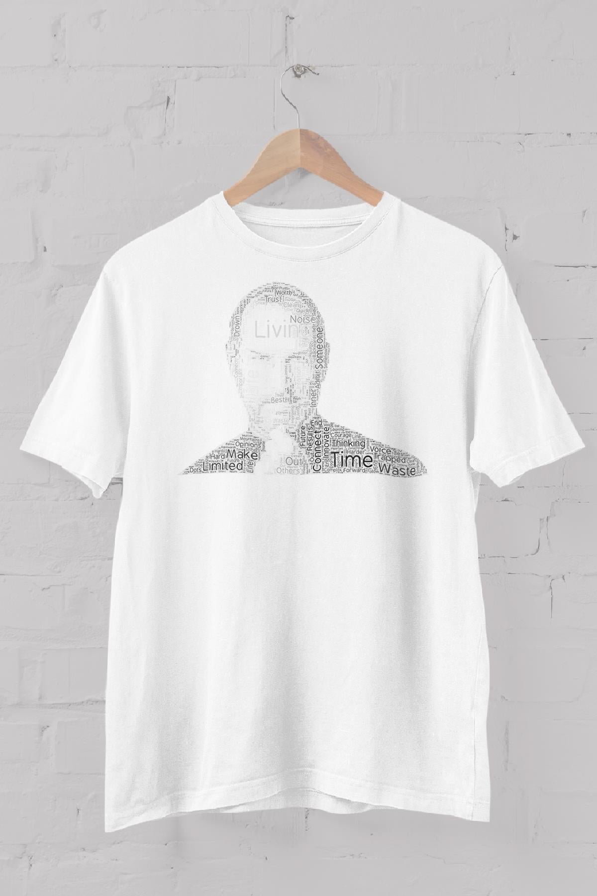 Portrait Typography Printed Crew Neck Men's T -shirt
