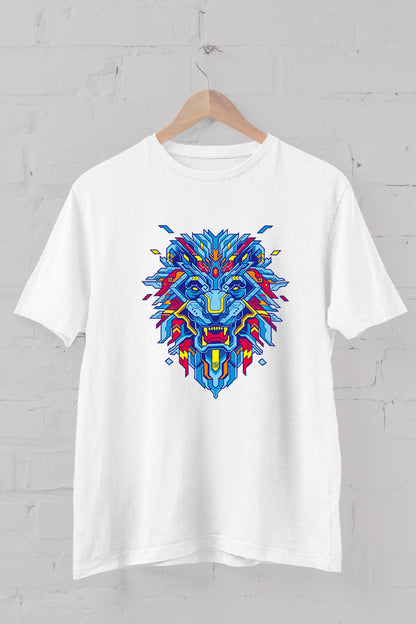 Color Arslan Illustration Printed Crew Neck Men's T -shirt