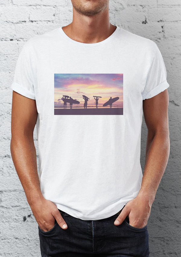 Surf Printed Crew Neck Men's T-Shirt