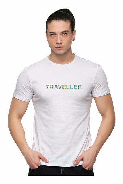 Traveler Printed Cotton Men's T -shirt