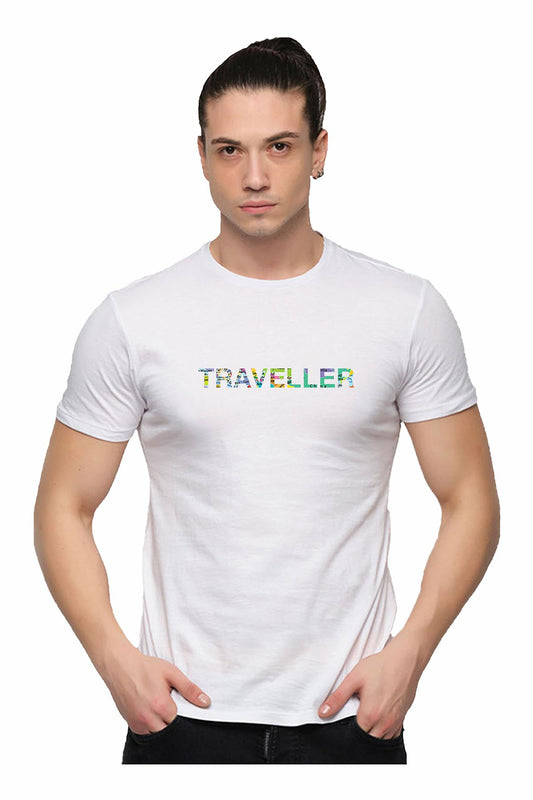 Traveler Printed Cotton Men's T -shirt