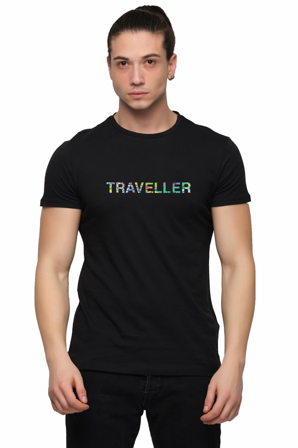 Traveler Printed Cotton Men's T -shirt