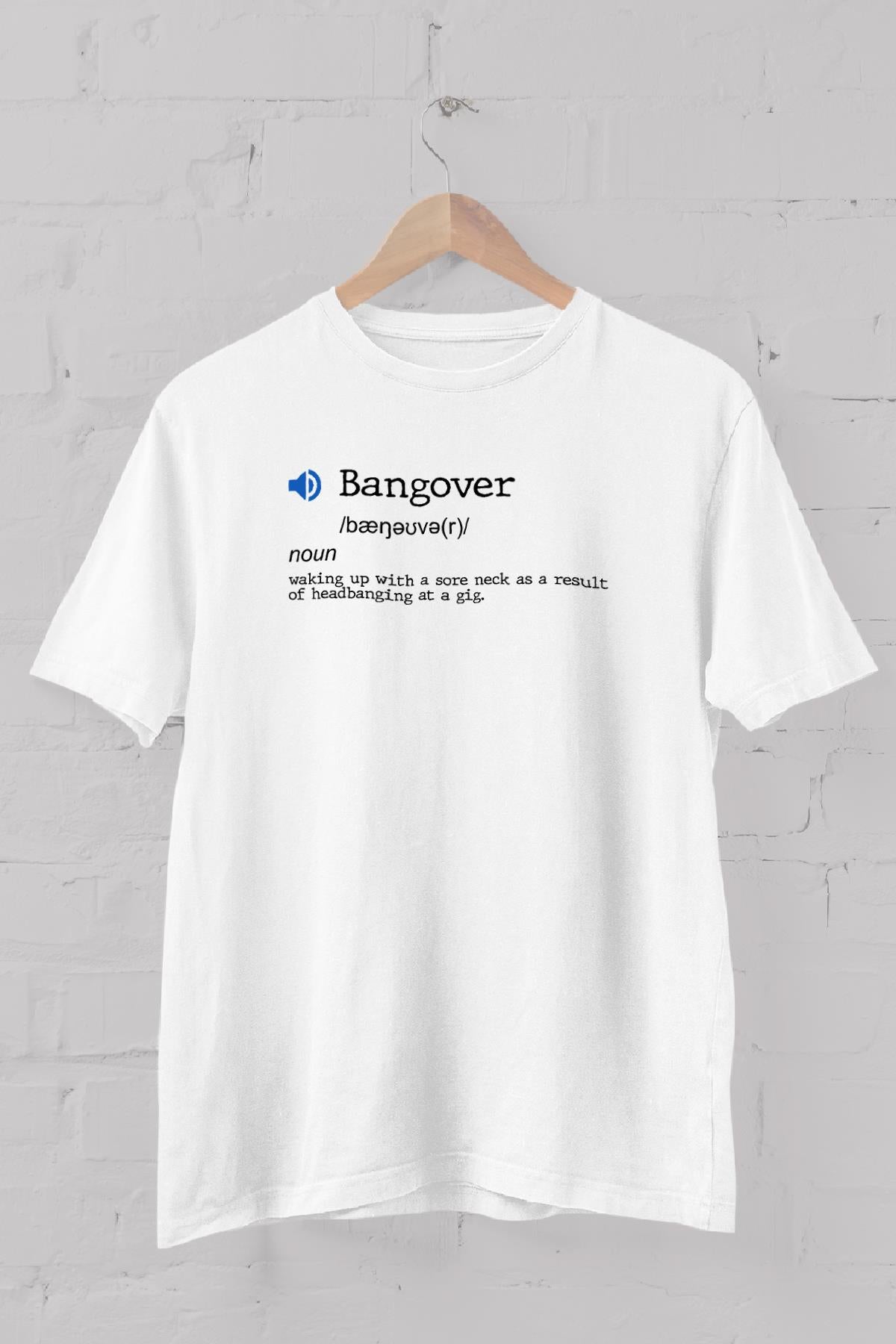 Fixed Words Dictionary "Bangover" Printed Crew Neck Men's T -shirt