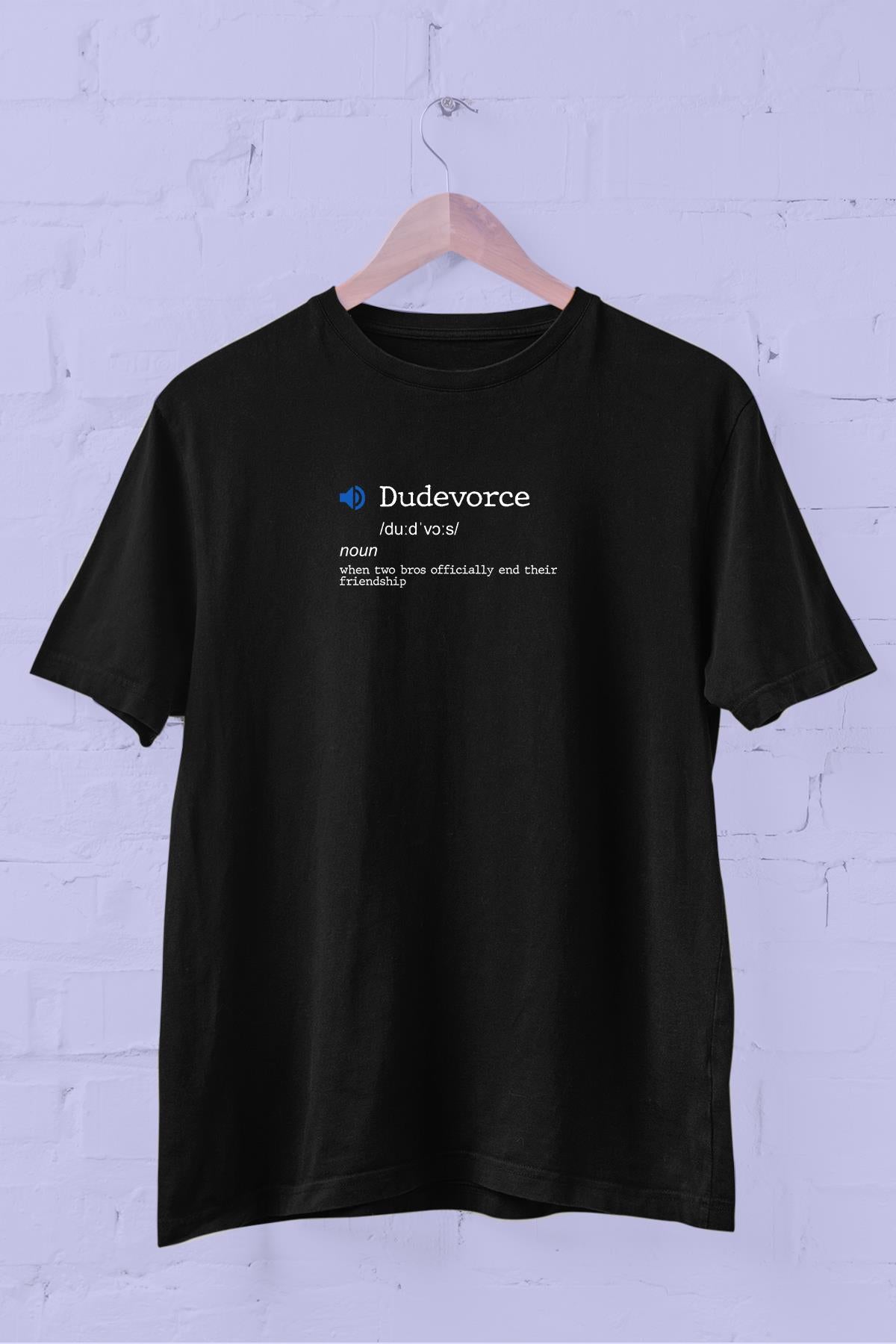 Dictionary of Fabricated Words "Duddevorce" printed Crew Neck men's t -shirt