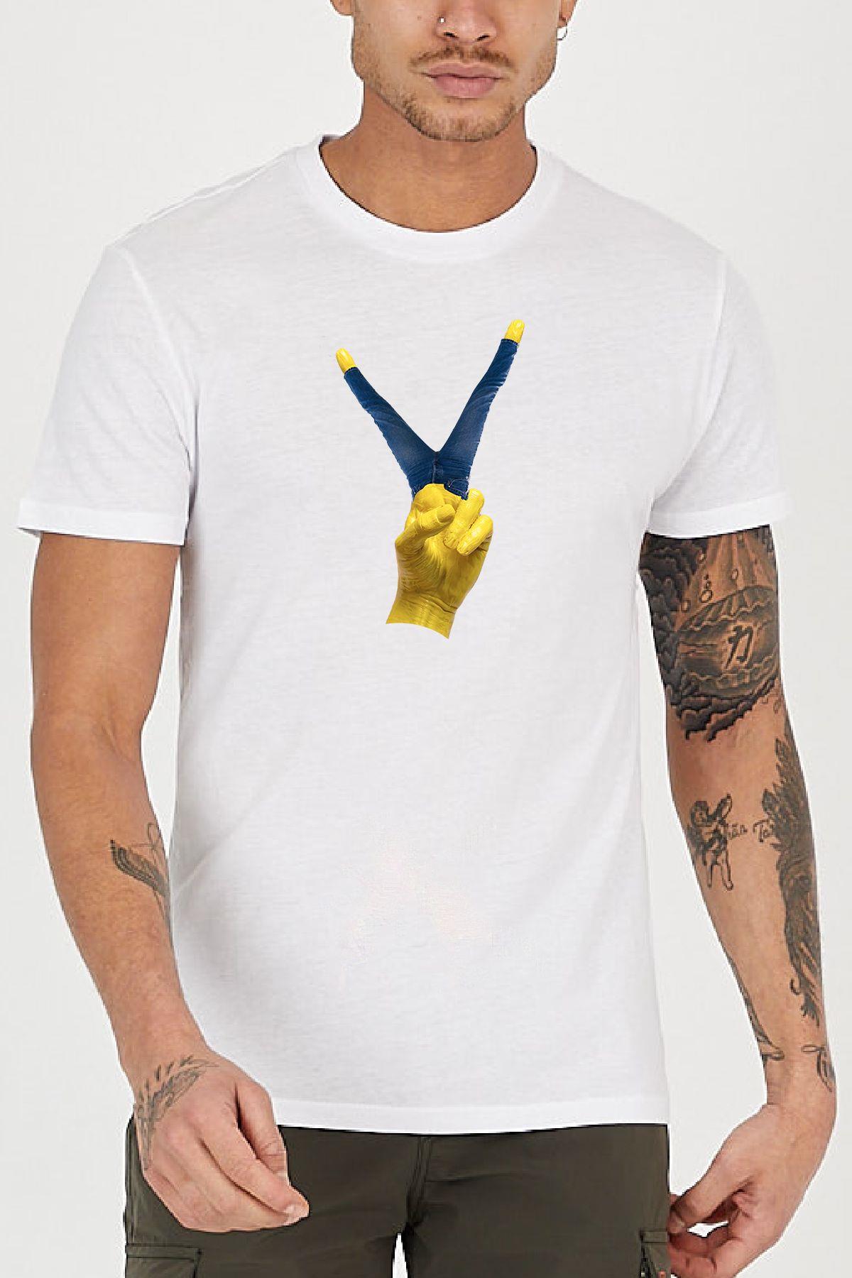 Victory Printed Crew Neck Men's T -shirt