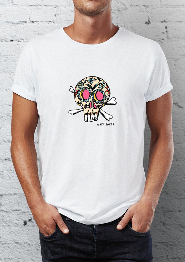 Why not skeleton Printed Crew Neck Men's T-Shirt