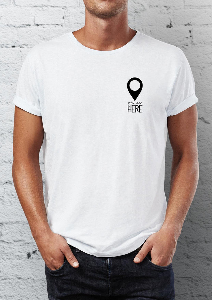 You are here Grafik Baskılı Bisiklet Yaka Erkek Tişört Blah.