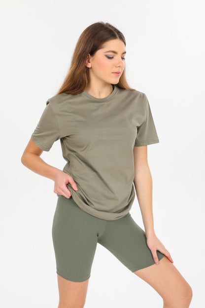 High waist, wick, interlok knitted biker short tireless female leggings