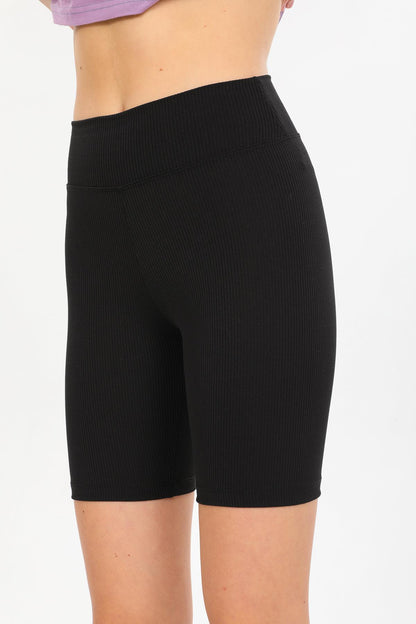 High waist, wick, interlok knitted biker short tireless female leggings