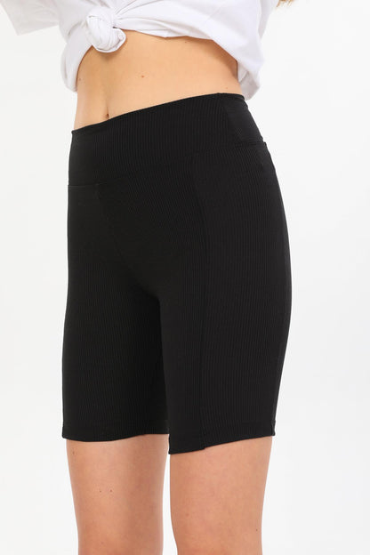 High waist, wick, interlok knitted biker short woman leggings